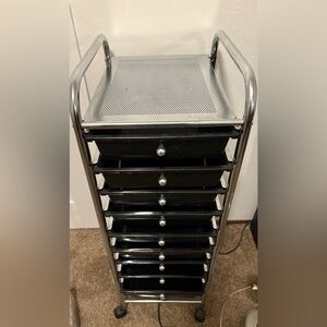 Black and Silver Storage Cart